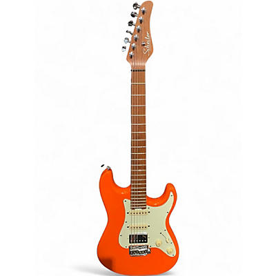 Used Schecter Guitar Research Nick Johnston signature Capri Orange Solid Body Electric Guitar