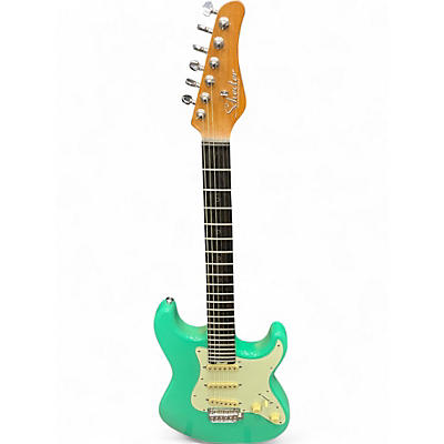 Used Schecter Guitar Research Nick Johston Traditional Atomic Green Solid Body Electric Guitar