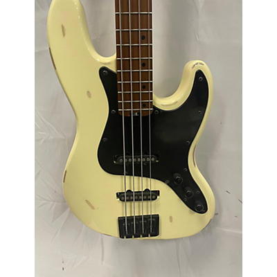 Schecter Guitar Research Used Schecter Guitar Research Nikki Sixx Signature Antique White Electric Bass Guitar