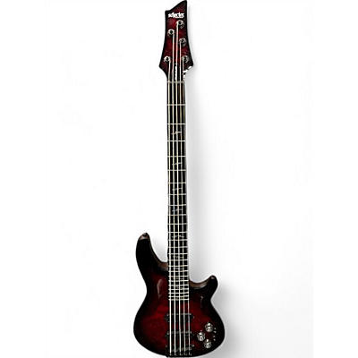 Used Schecter Guitar Research OMEN ELITE-5 Black Cherry Burst Electric Bass Guitar