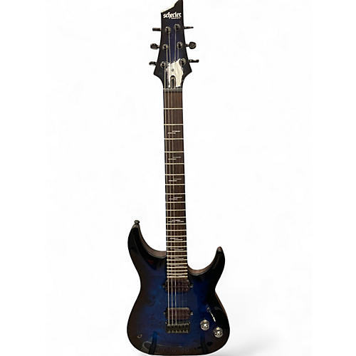 Used Schecter Guitar Research OMEN ELITE 6 Sapphire Blue Trans Solid Body Electric Guitar Sapphire Blue Trans