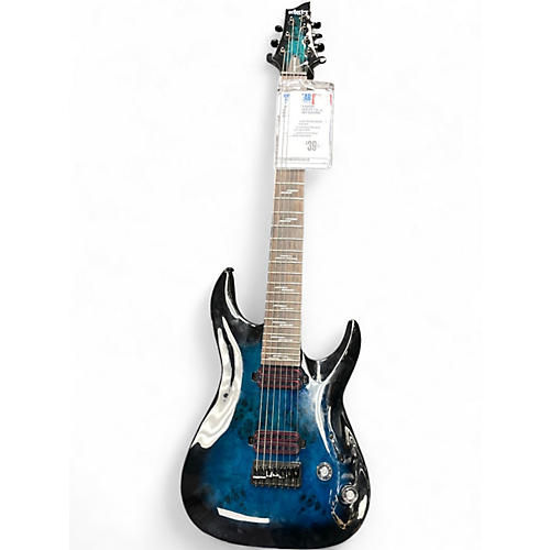 Used Schecter Guitar Research OMEN ELITE 7 Blue Burst Solid Body Electric Guitar Blue Burst