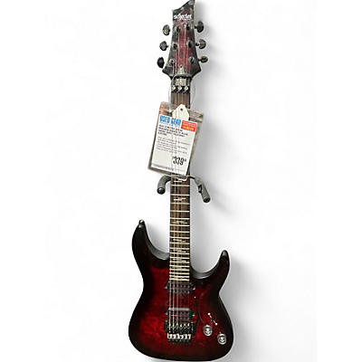 Used Schecter Guitar Research OMEN ELITE BLACK CHERRY BURST Solid Body Electric Guitar