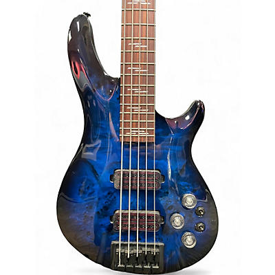 Used Schecter Guitar Research OMEN ELITE Blue Burst Electric Bass Guitar