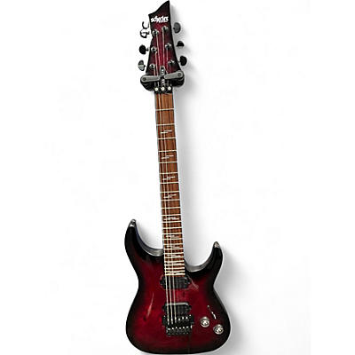 Used Schecter Guitar Research OMEN ELITE Crimson Red Burst Solid Body Electric Guitar