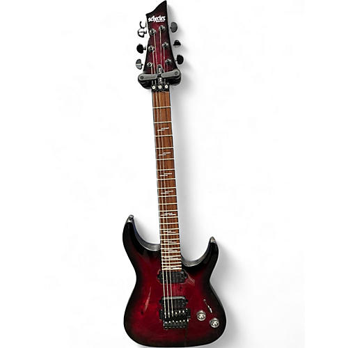 Used Schecter Guitar Research OMEN ELITE Crimson Red Burst Solid Body Electric Guitar Crimson Red Burst