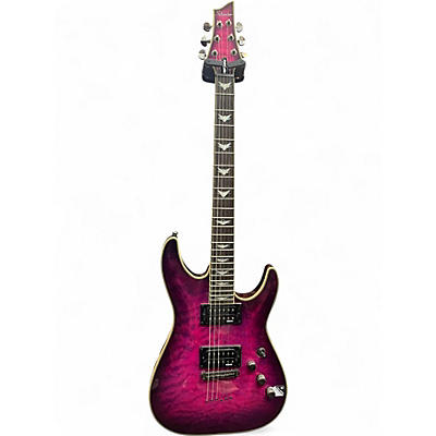 Used Schecter Guitar Research OMEN ELITE Pink Solid Body Electric Guitar