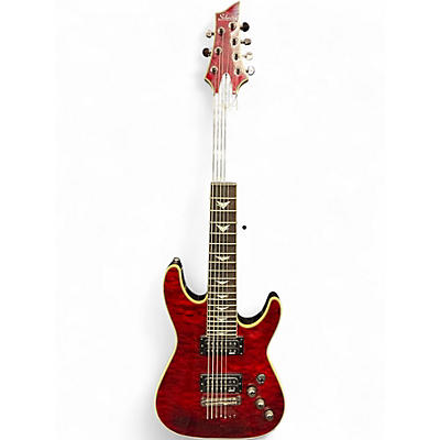 Used Schecter Guitar Research OMEN EXTREME 7 Red Solid Body Electric Guitar