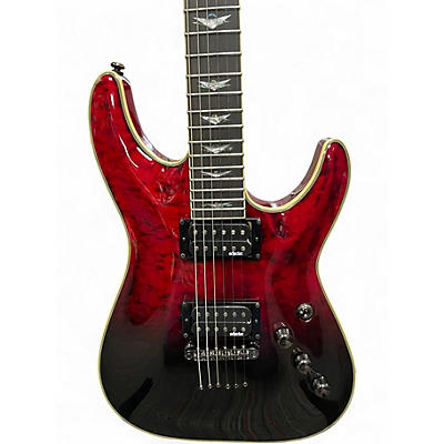 Used Schecter Guitar Research OMEN EXTREME BLOOD BURST Solid Body Electric Guitar