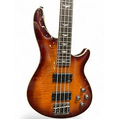 Used Schecter Guitar Research Omen 4 String Amber Electric Bass Guitar