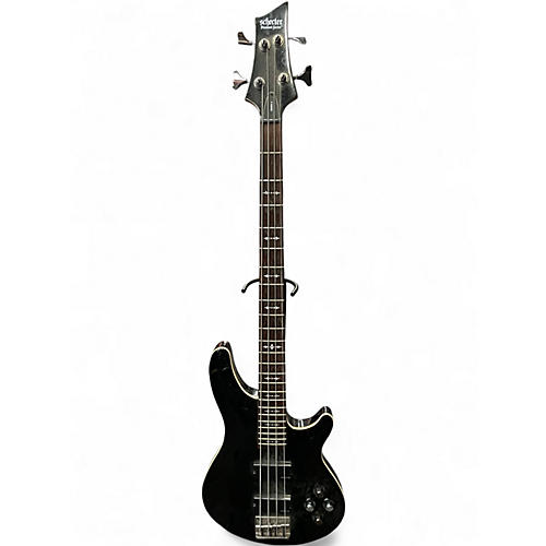 Used Schecter Guitar Research Omen 4 String Black Electric Bass Guitar Black