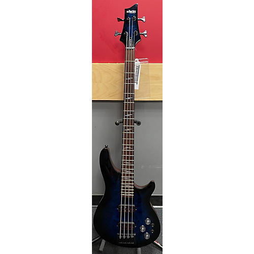 Schecter Guitar Research Used Schecter Guitar Research Omen 4 String Blue Electric Bass Guitar Blue