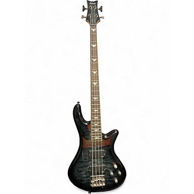 Used Schecter Guitar Research Omen 4 String Trans Black Electric Bass Guitar