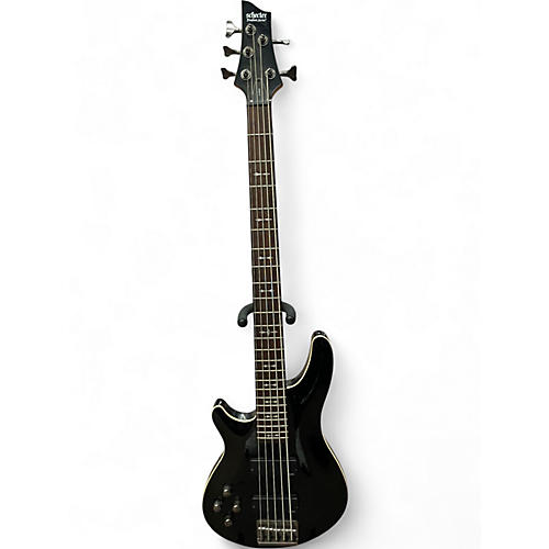 Used Schecter Guitar Research Omen 5 String Black Electric Bass Guitar Black