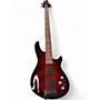 Used Schecter Guitar Research Omen 5 String Trans Crimson Red Electric Bass Guitar Trans Crimson Red