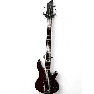 Used Schecter Guitar Research Omen 5 String WALNUT SATIN Electric Bass Guitar