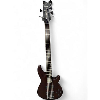 Used Schecter Guitar Research Omen 5 String Walnut Electric Bass Guitar