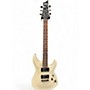 Used Schecter Guitar Research Omen 6 Antique Ivory Solid Body Electric Guitar Antique Ivory