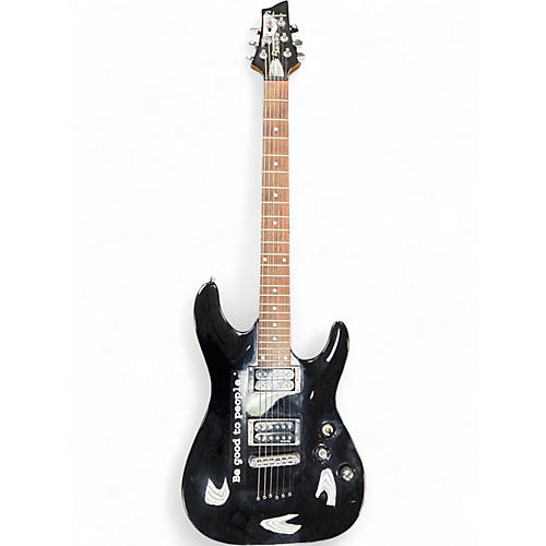 Used Schecter Guitar Research Omen 6 Black Solid Body Electric Guitar Black