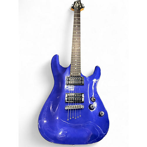 Used Schecter Guitar Research Omen 6 Blue Solid Body Electric Guitar Blue