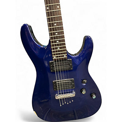 Used Schecter Guitar Research Omen 6 Blue Solid Body Electric Guitar