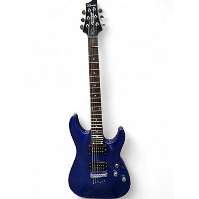 Used Schecter Guitar Research Omen 6 Blue Solid Body Electric Guitar