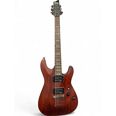 Used Schecter Guitar Research Omen 6 Brown Solid Body Electric Guitar