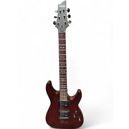 Used Schecter Guitar Research Omen 6 Crimson Red Trans Solid Body Electric Guitar Crimson Red Trans