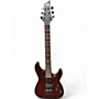 Used Schecter Guitar Research Omen 6 Crimson Red Trans Solid Body Electric Guitar Crimson Red Trans