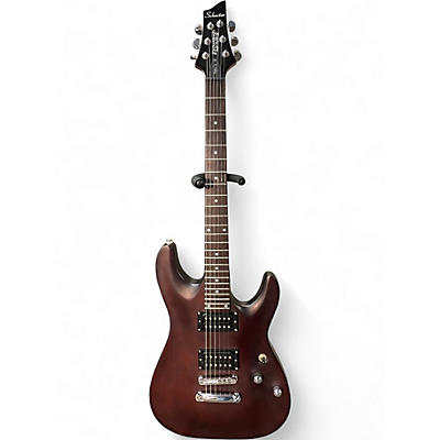 Used Schecter Guitar Research Omen 6 Diamond Series Brown Solid Body Electric Guitar