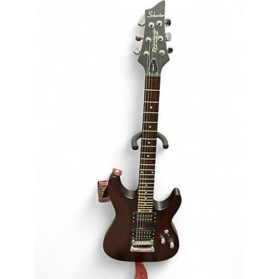 Used Schecter Guitar Research Omen 6 Satin Red Solid Body Electric Guitar