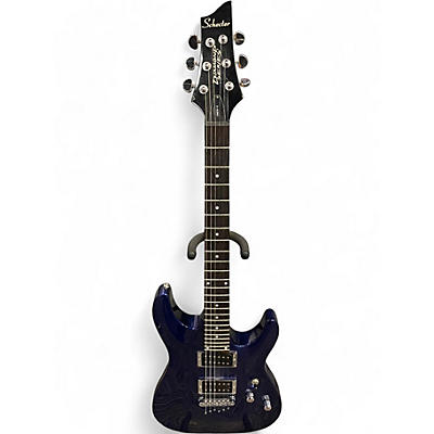 Used Schecter Guitar Research Omen 6 Violet Blue Solid Body Electric Guitar