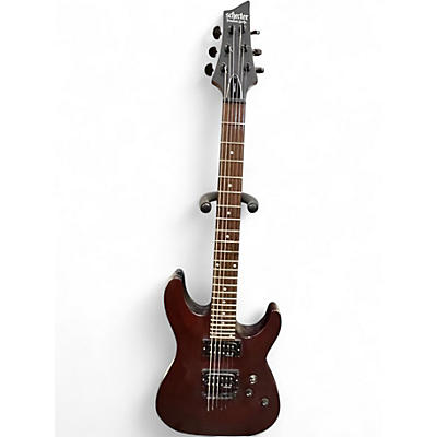 Used Schecter Guitar Research Omen 6 Walnut Satin Solid Body Electric Guitar