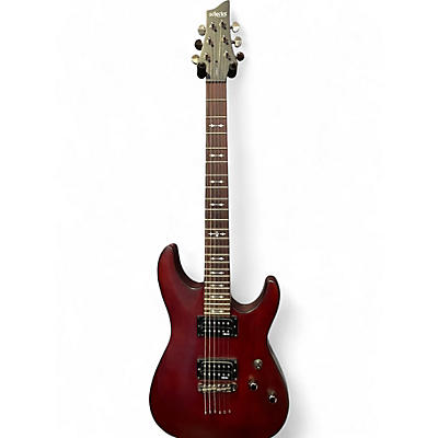 Used Schecter Guitar Research Omen 6 Wine Red Solid Body Electric Guitar