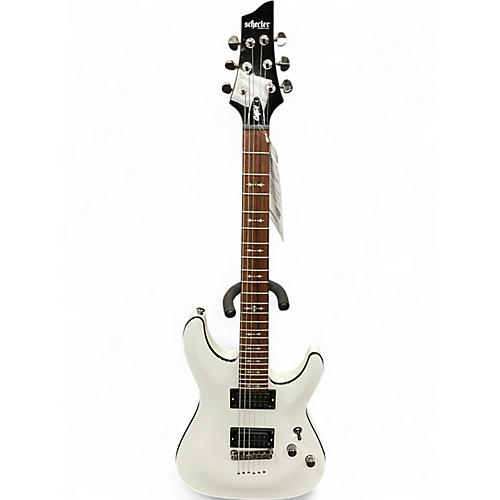 Used Schecter Guitar Research Omen 6 white Solid Body Electric Guitar white