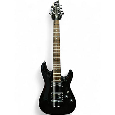 Used Schecter Guitar Research Omen 7 Black Solid Body Electric Guitar