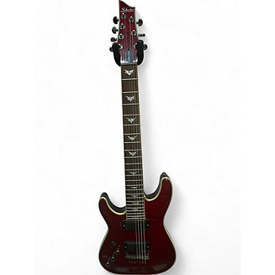 Schecter Guitar Research Used Schecter Guitar Research Omen 7 Left Handed Red Solid Body Electric Guitar