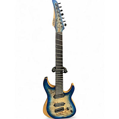 Used Schecter Guitar Research Omen 7 SKY BURST Solid Body Electric Guitar