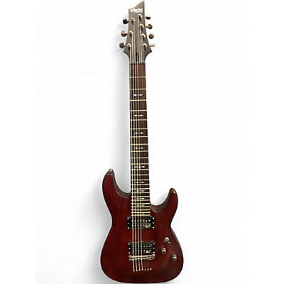 Used Schecter Guitar Research Omen 7 WORN MAHOGANY Solid Body Electric Guitar