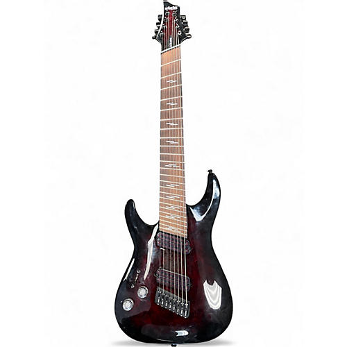Used Schecter Guitar Research Omen 8 Black Cherry Burst Solid Body Electric Guitar Black Cherry Burst