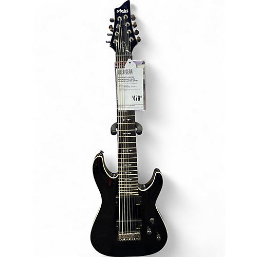 Used Schecter Guitar Research Omen 8 Black Solid Body Electric Guitar Black