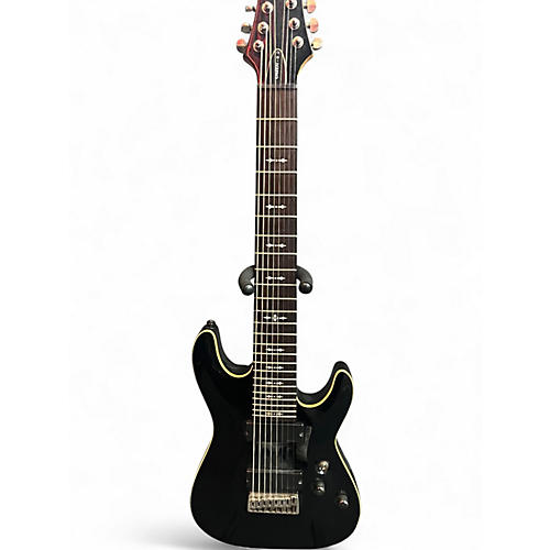 Used Schecter Guitar Research Omen 8 Black Solid Body Electric Guitar Black