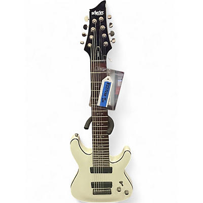 Used Schecter Guitar Research Omen 8 WHITE Solid Body Electric Guitar