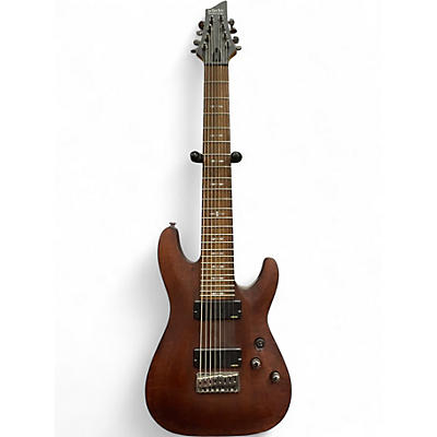 Used Schecter Guitar Research Omen 8 Walnut Stain Solid Body Electric Guitar