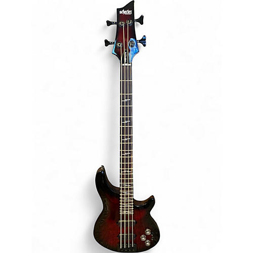 Used Schecter Guitar Research Omen Elite 4 Crimson Burst Electric Bass Guitar Crimson Burst