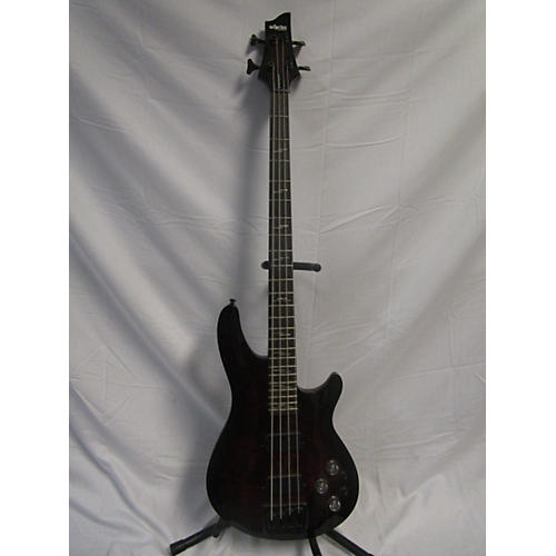 Schecter Guitar Research Used Schecter Guitar Research Omen Elite 4 String Dark Red Electric Bass Guitar dark red