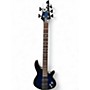 Used Schecter Guitar Research Omen Elite 5  See Thru Blue Electric Bass Guitar See Thru Blue