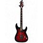 Used Schecter Guitar Research Omen Elite 6 FR Crimson Red Burst Solid Body Electric Guitar Crimson Red Burst
