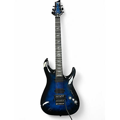 Used Schecter Guitar Research Omen Elite 6FR Blue Burst Solid Body Electric Guitar