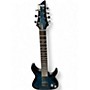 Used Schecter Guitar Research Omen Elite 7 Blue Burst Solid Body Electric Guitar Blue Burst